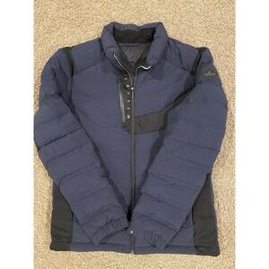Millet Men's Goose Down Puffer Golf Jacket Small/Medium Navy Blue Excellent Cond